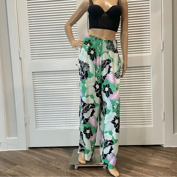 Maeve by Anthropologie The Saria Smocked Wide Leg Pants - Picture 6 of 6